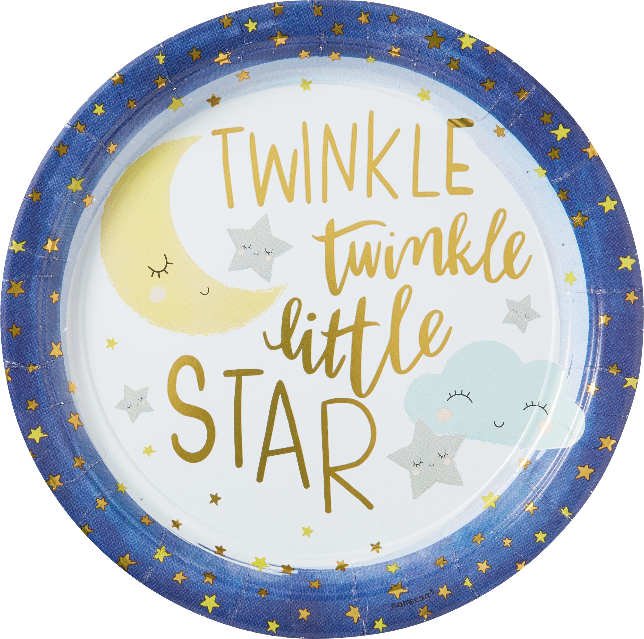 Twinkle Twinkle Little Star Dinner Plates, 8-pk Overhead_Flat