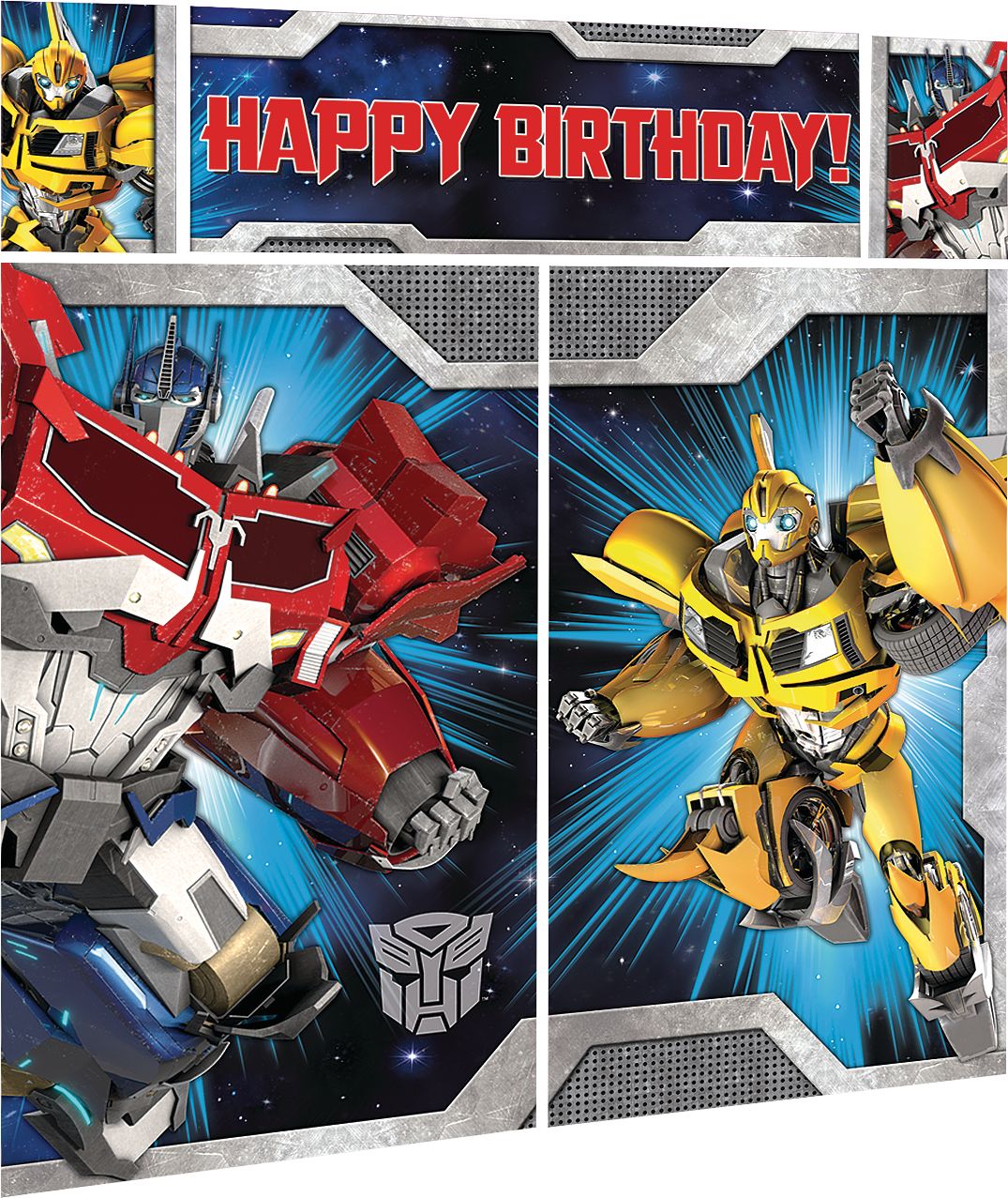 Transformers Scene Setter Birthday Party Decoration, 5-pc Front_Angled_Right