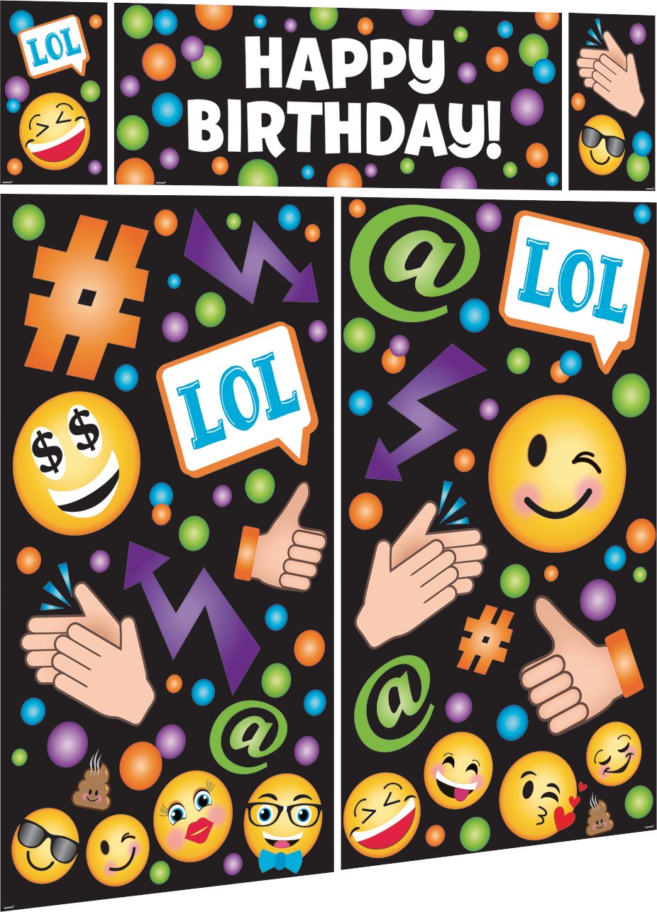 Smiley Birthday Party Photo Booth Decoration Kit, 17-pc Front_Angled_Right