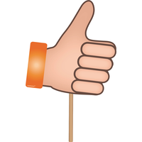 Smiley Birthday Party Photo Booth Decoration Kit, 17-pc Front_Flat