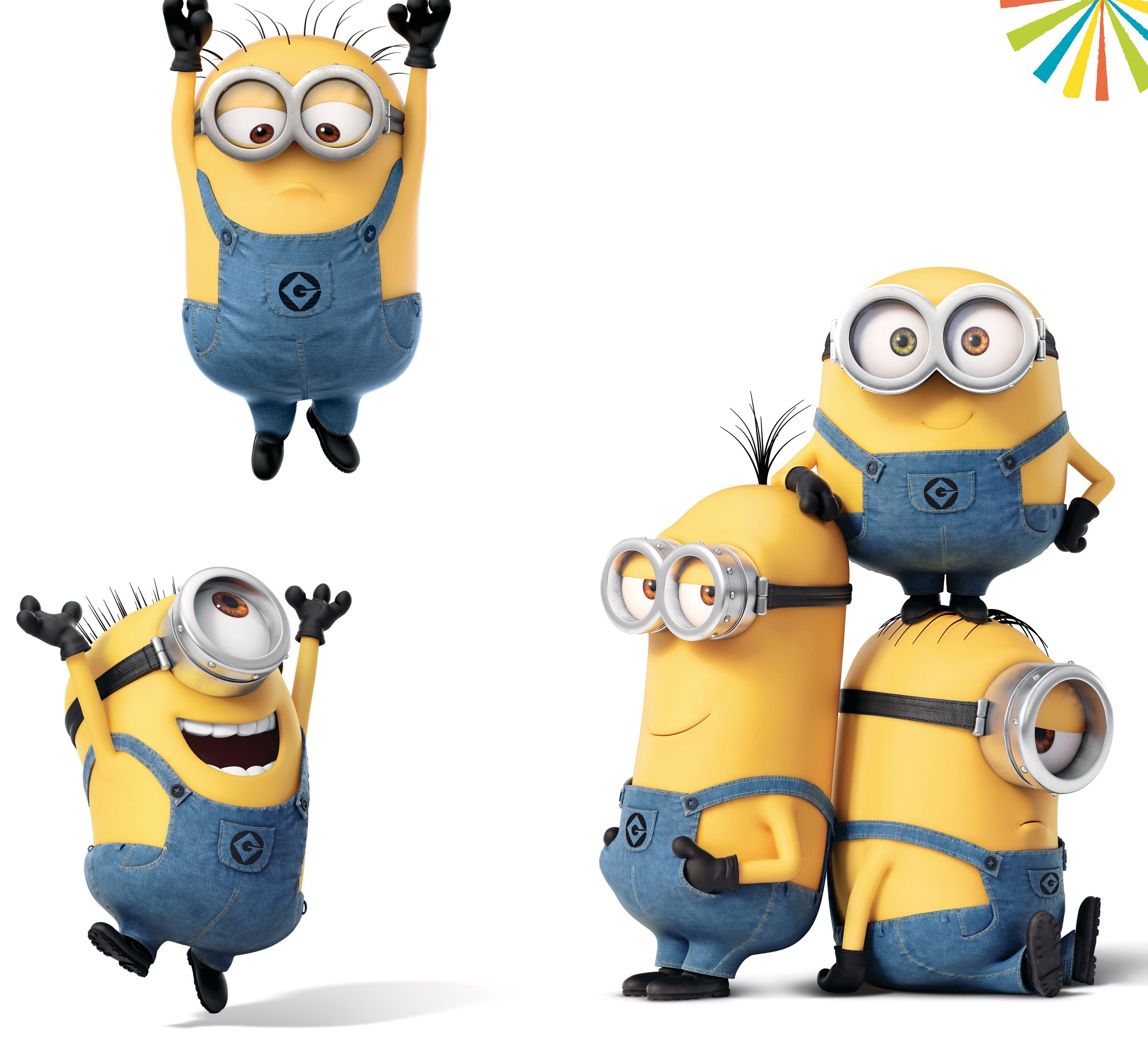 Minions Birthday Party Scene Setter Decoration, 5-pc Overhead_Flat