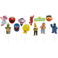 Sesame Street Scene Setter Birthday Party Decoration with Photo Booth Props Front_Flat