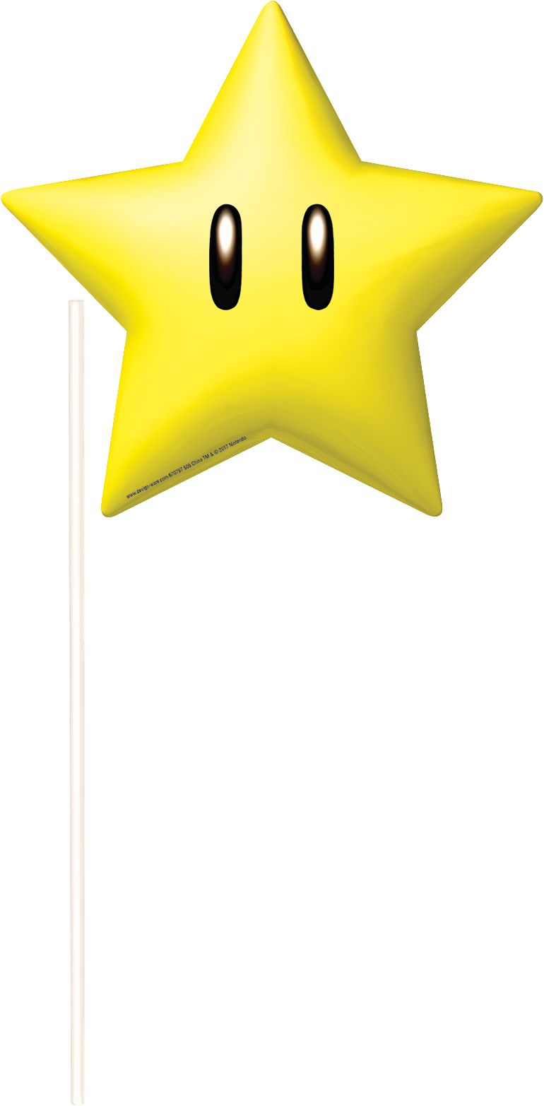 Super Mario Scene Setter with Photo Booth Props Birthday Decoration, 13-pc Front_Flat