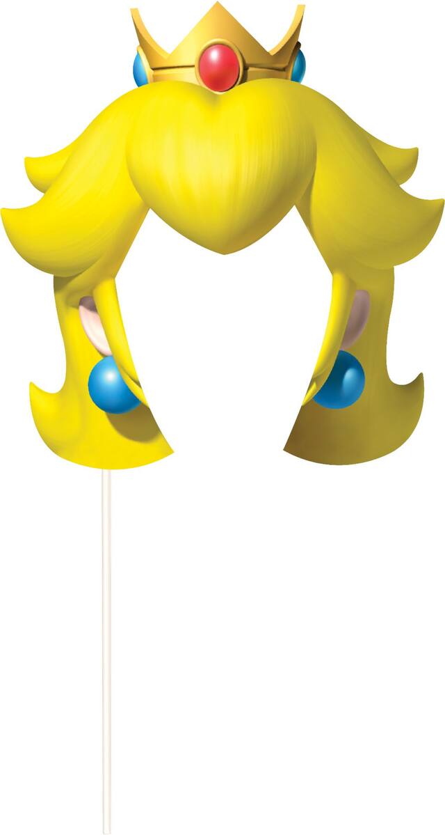 Super Mario Scene Setter with Photo Booth Props Birthday Decoration, 13-pc Front_Flat