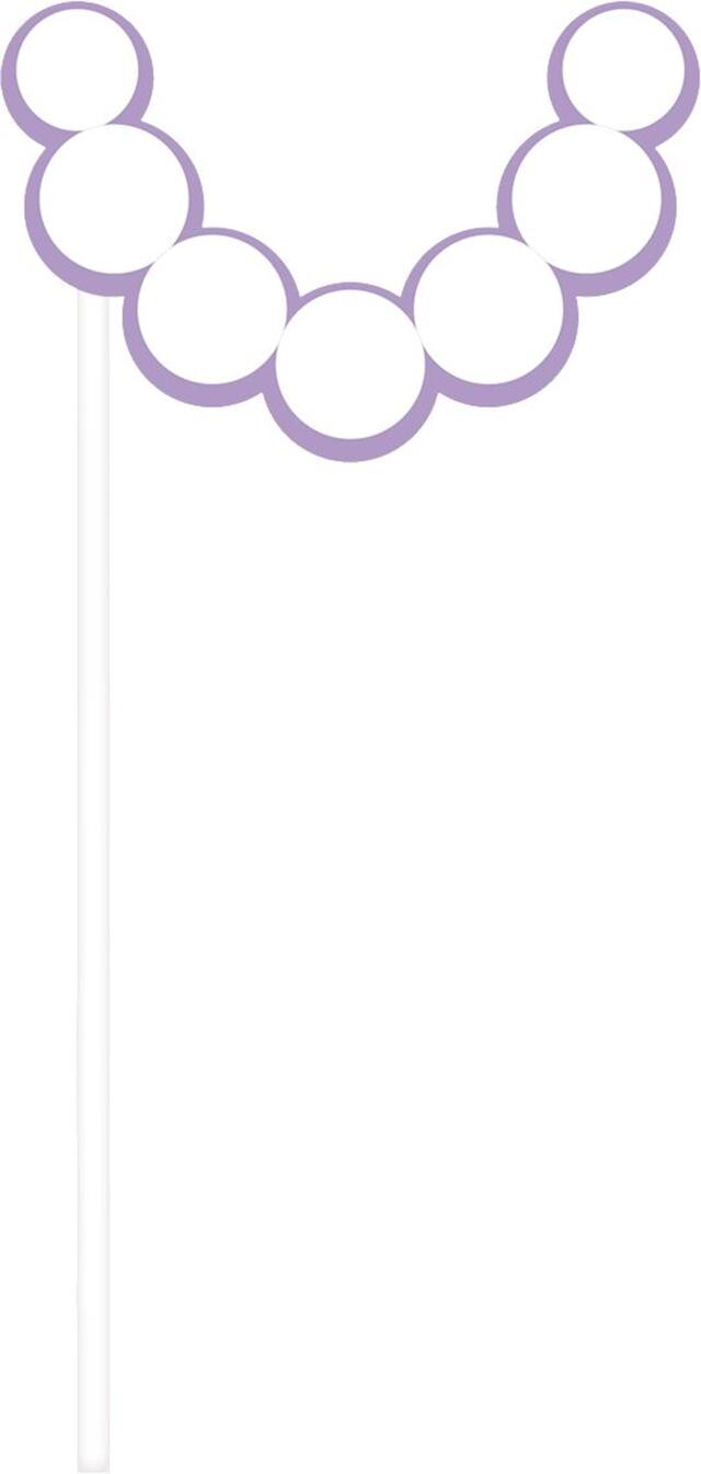 Wishful Mermaid Birthday Party Scene Setter Decoration with Photo Booth Props, 17-pc Front_Flat