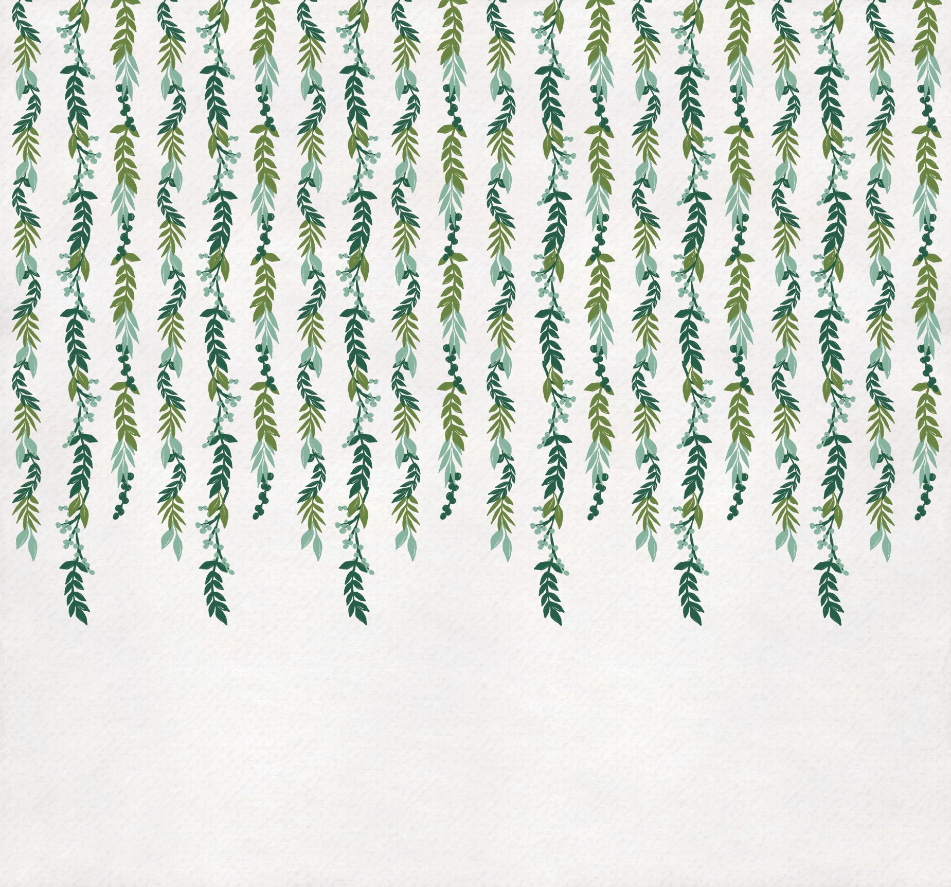 Love & Leaves Plastic Scene Setter Background Decoration, Green/White, 65-in, for Wedding/Baby Shower/Bridal Shower Front_Flat