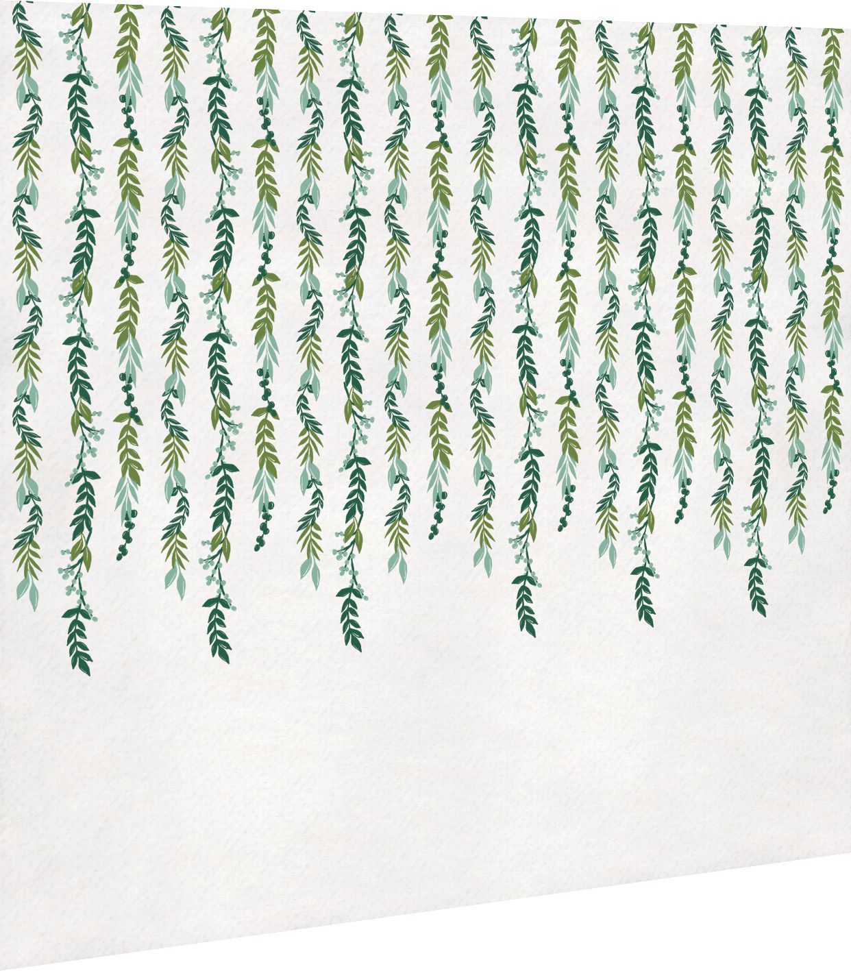 Love & Leaves Plastic Scene Setter Background Decoration, Green/White, 65-in, for Wedding/Baby Shower/Bridal Shower Front_Angled_Right