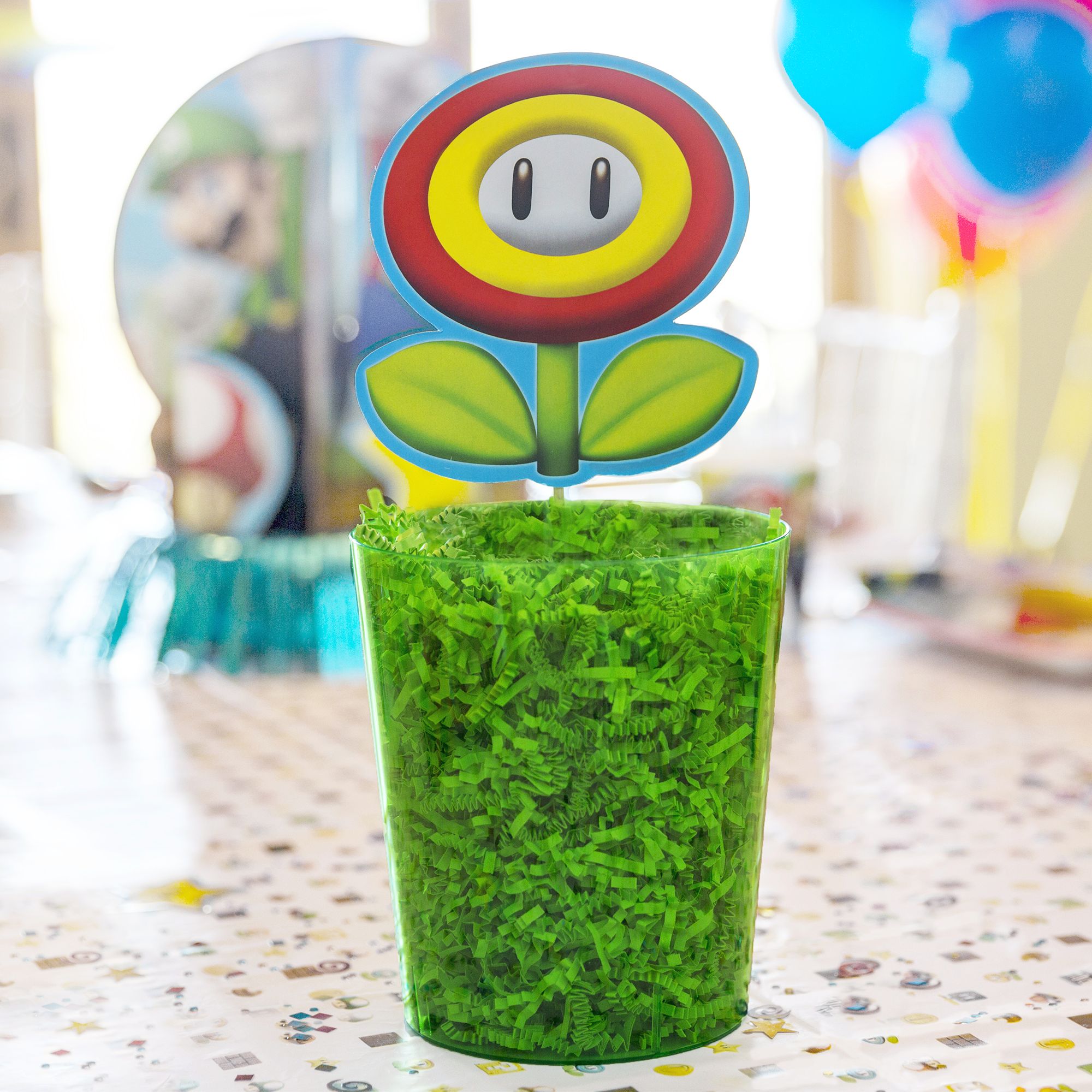 Nintendo Super Mario Bros Swirl Hanging Decorations, Red/Blue/Green, 10-in, 12-pk, for Birthday Party Composite_or_Mixed