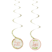 Décorations en spirale pour mariage, verdure florale, paq. 12 Front_Flat