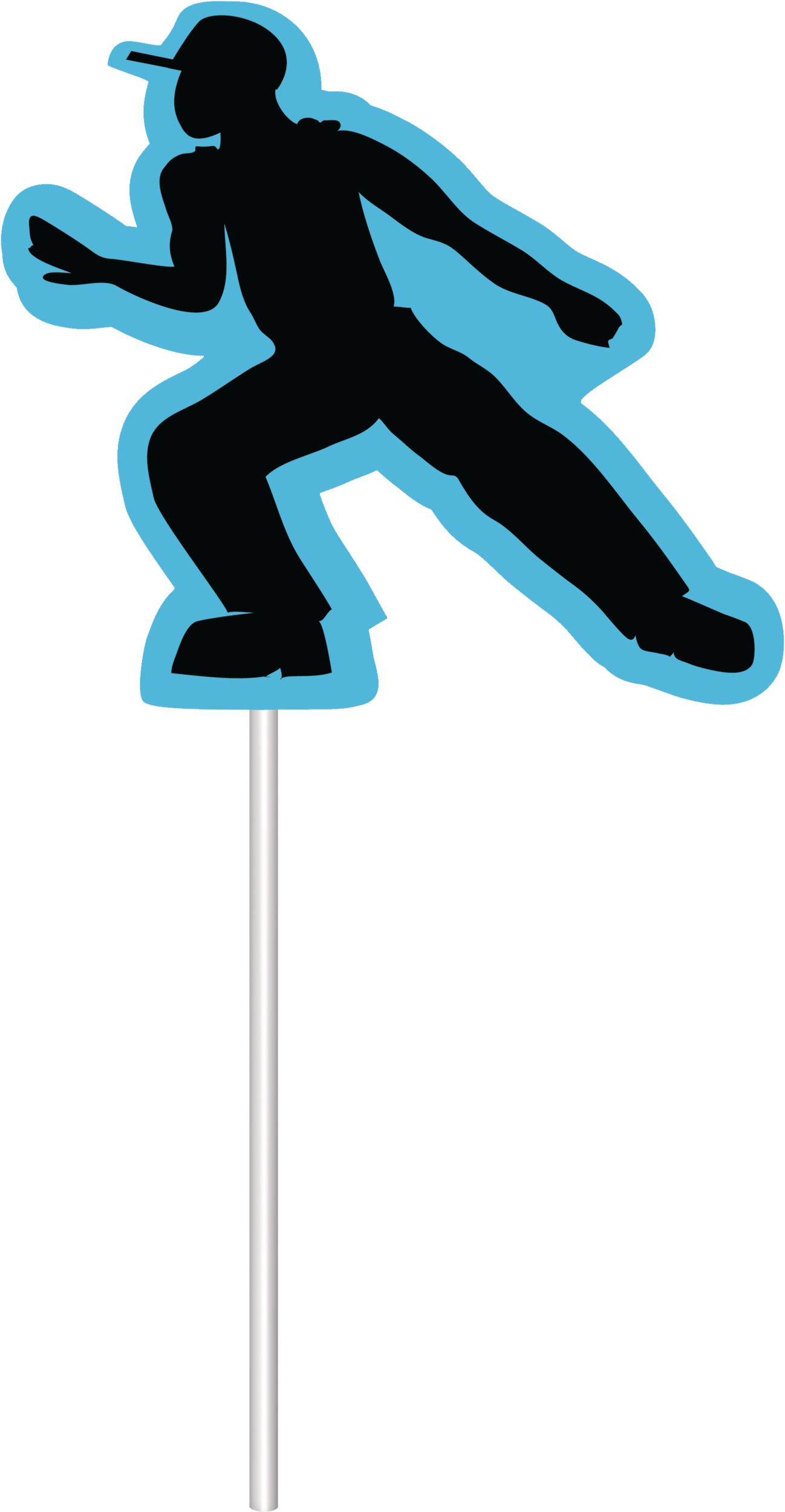 Battle Royal "Storm The Party" Plastic Scene Setter Background Decoration with Photo Booth Props, Blue, 40-in, 16-pk, for Birthday Party Front_Flat