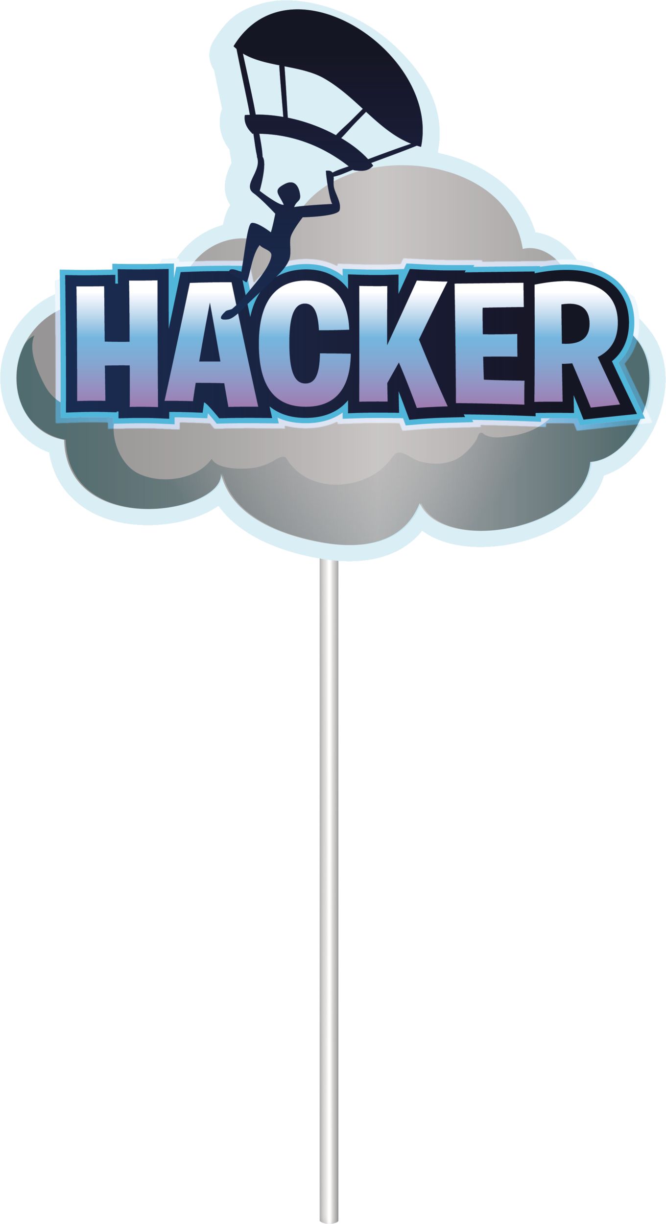 Battle Royal "Storm The Party" Plastic Scene Setter Background Decoration with Photo Booth Props, Blue, 40-in, 16-pk, for Birthday Party Front_Flat