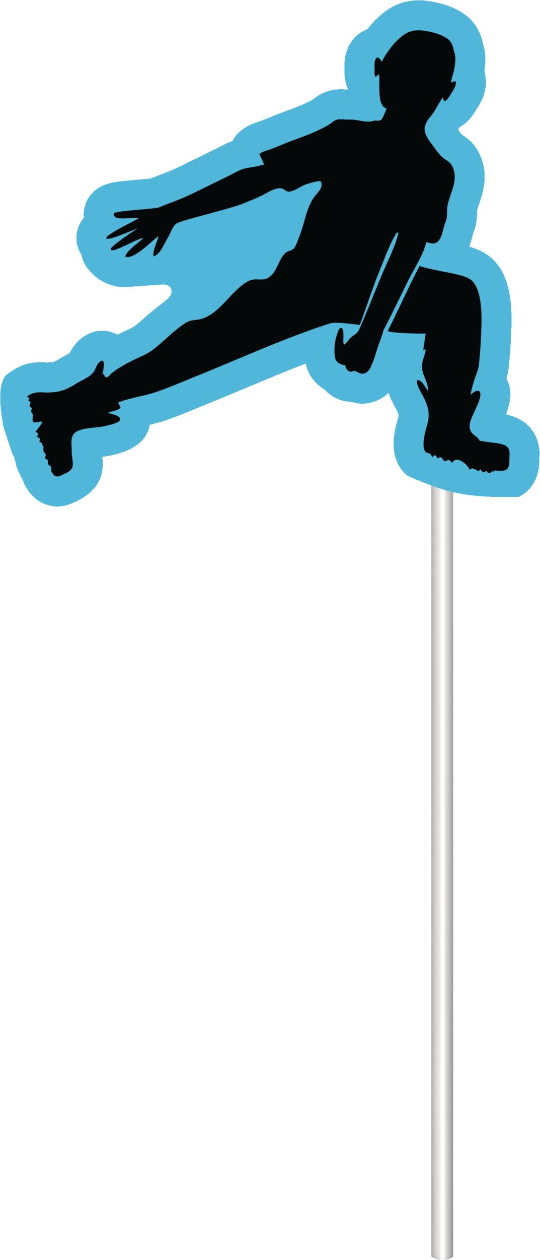 Battle Royal "Storm The Party" Plastic Scene Setter Background Decoration with Photo Booth Props, Blue, 40-in, 16-pk, for Birthday Party Front_Flat