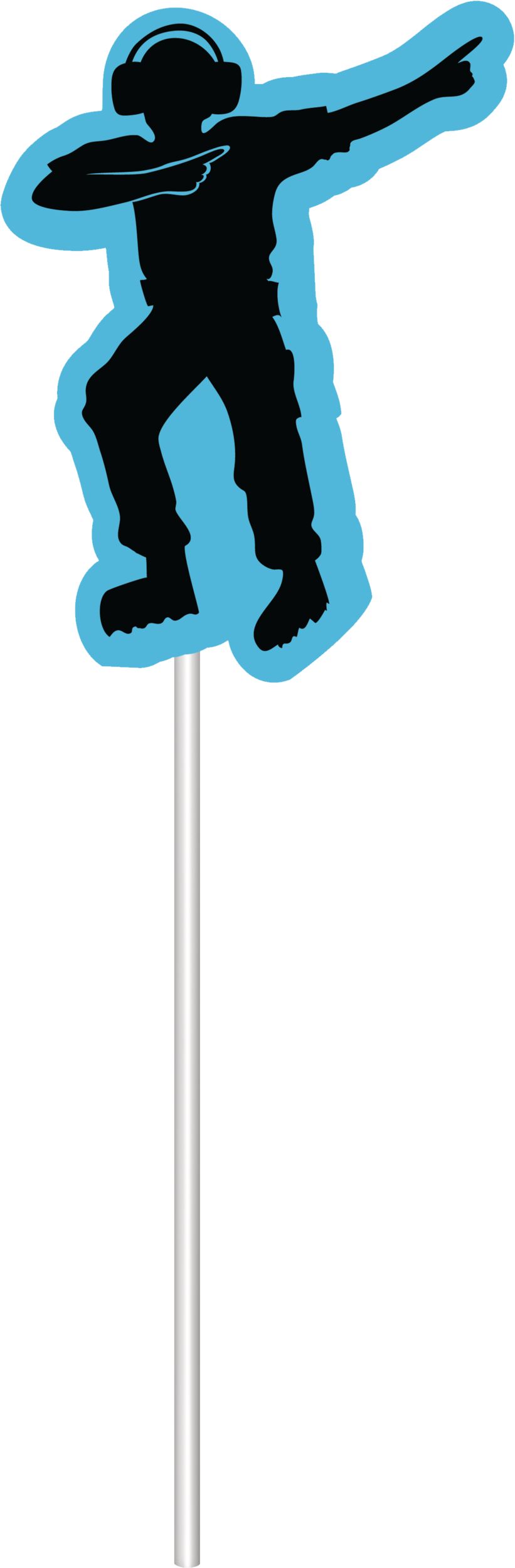 Battle Royal "Storm The Party" Plastic Scene Setter Background Decoration with Photo Booth Props, Blue, 40-in, 16-pk, for Birthday Party Front_Flat