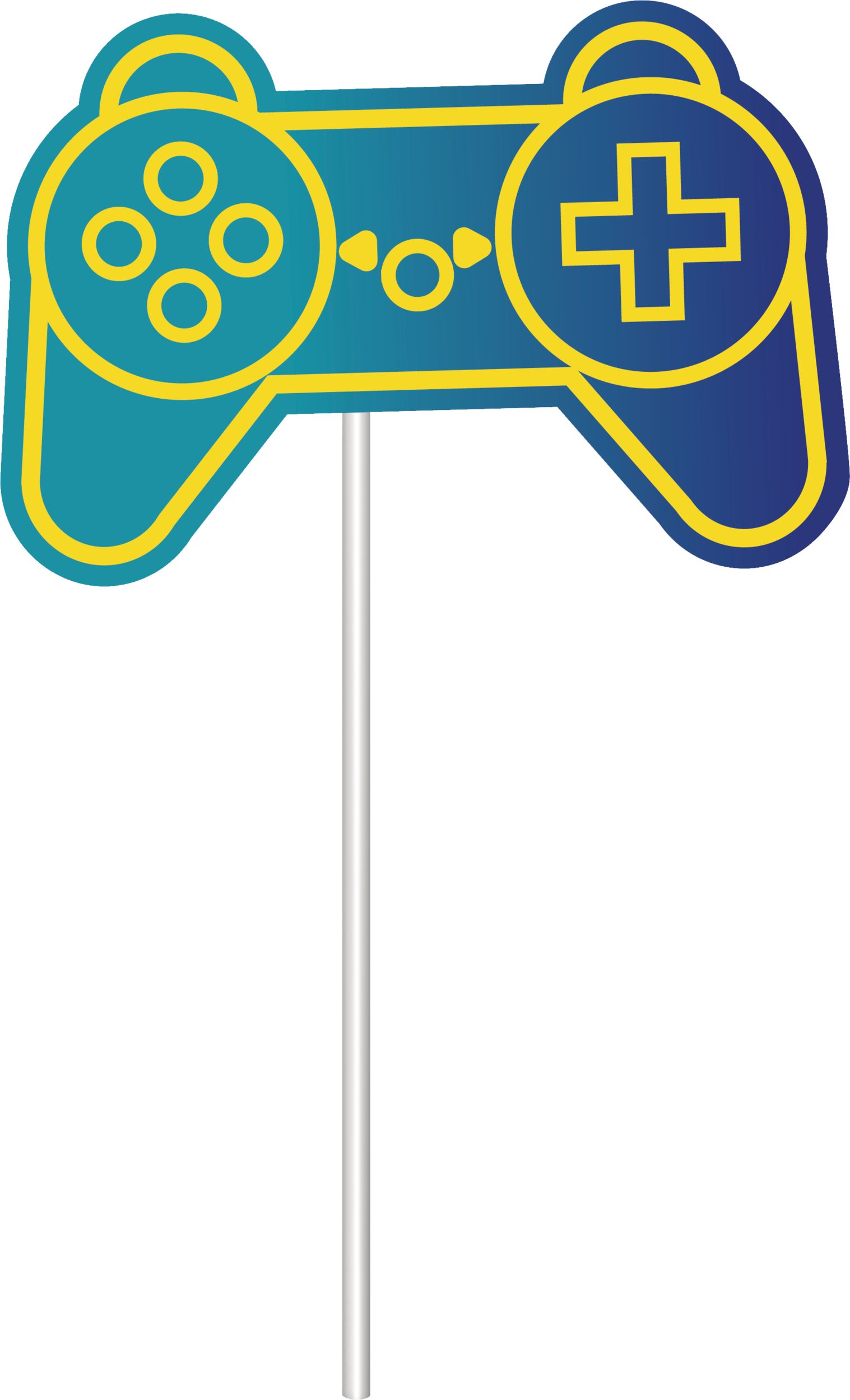 Battle Royal "Storm The Party" Plastic Scene Setter Background Decoration with Photo Booth Props, Blue, 40-in, 16-pk, for Birthday Party Front_Flat