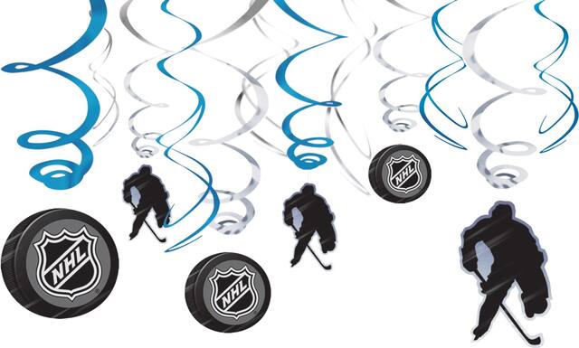 Décorations en spirale LNH, 12 pièces Front_Flat