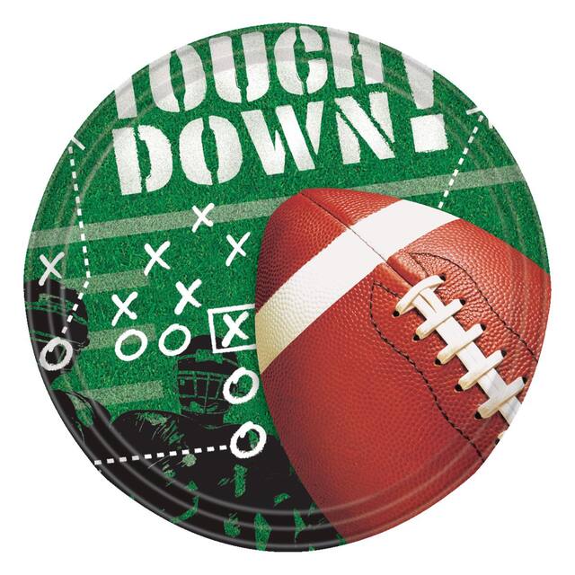 Football Frenzy Lunch Plates, 50-pk Front_Flat