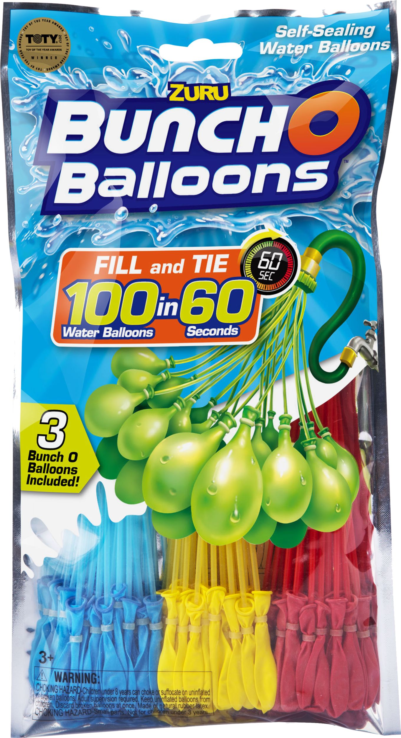 Blue, Green, & Orange Bunch-O-Water Balloons, 105-pk Front_Flat