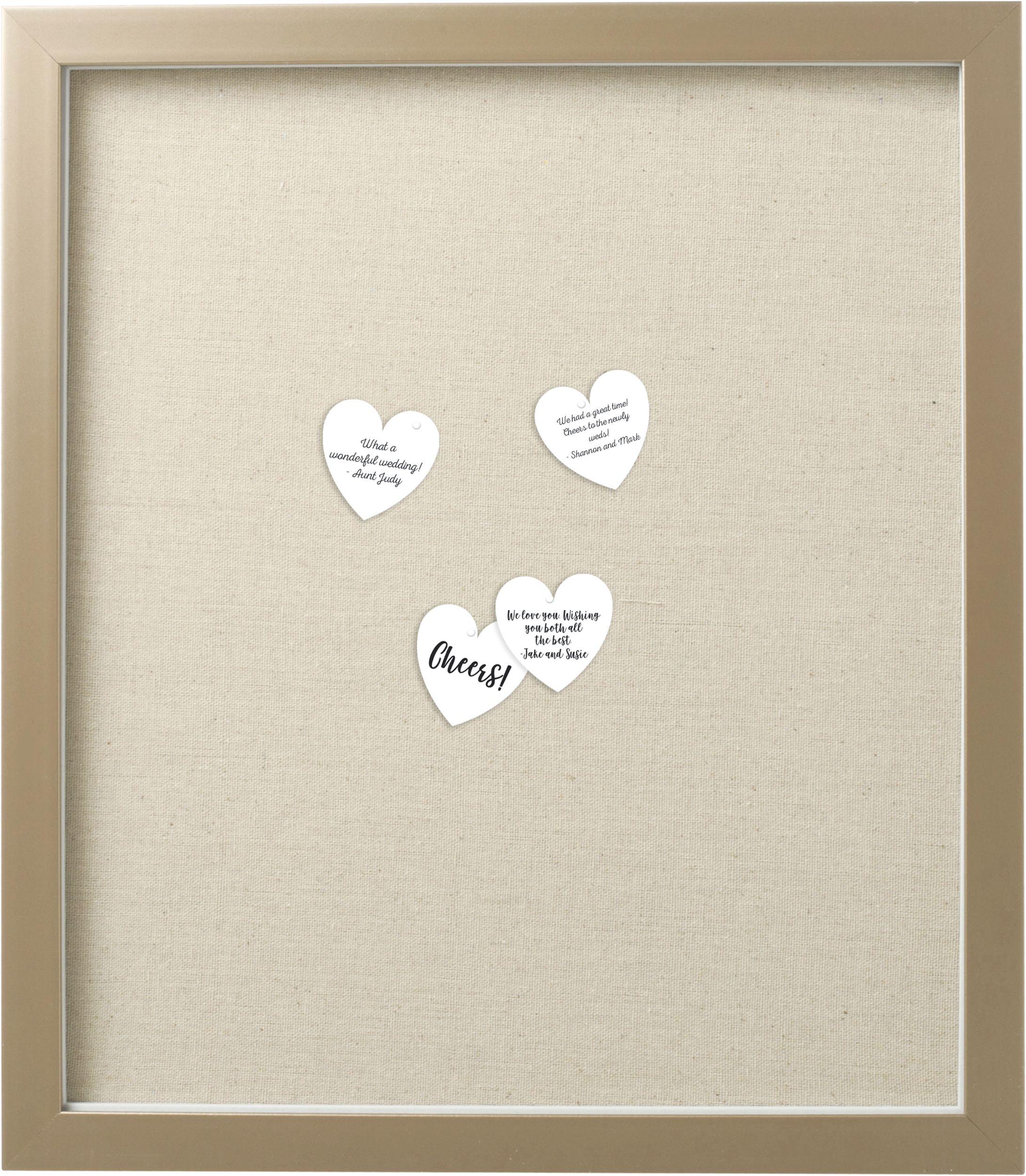 Wedding Guest Book Frame with Hearts, 202-pc Front_Flat