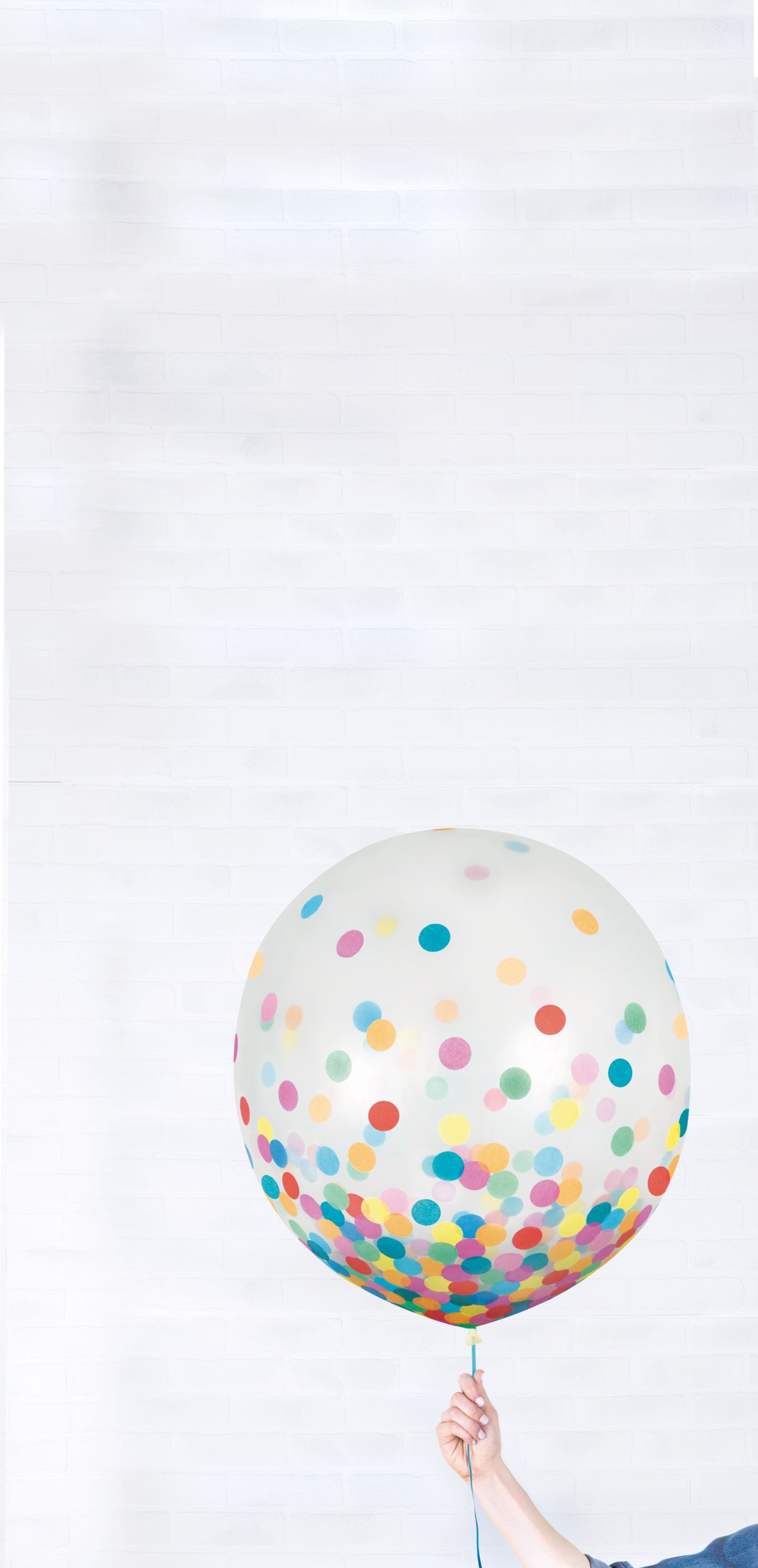 Ballons en latex, confettis multicolores, 24 po, paq. 2 Front_Flat
