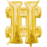 Hashtag Satin Foil Balloon, Assorted Colours, 11x13-in, Air-Filled for Birthday/Graduation/Baby Shower/Wedding/Prom Front_Flat