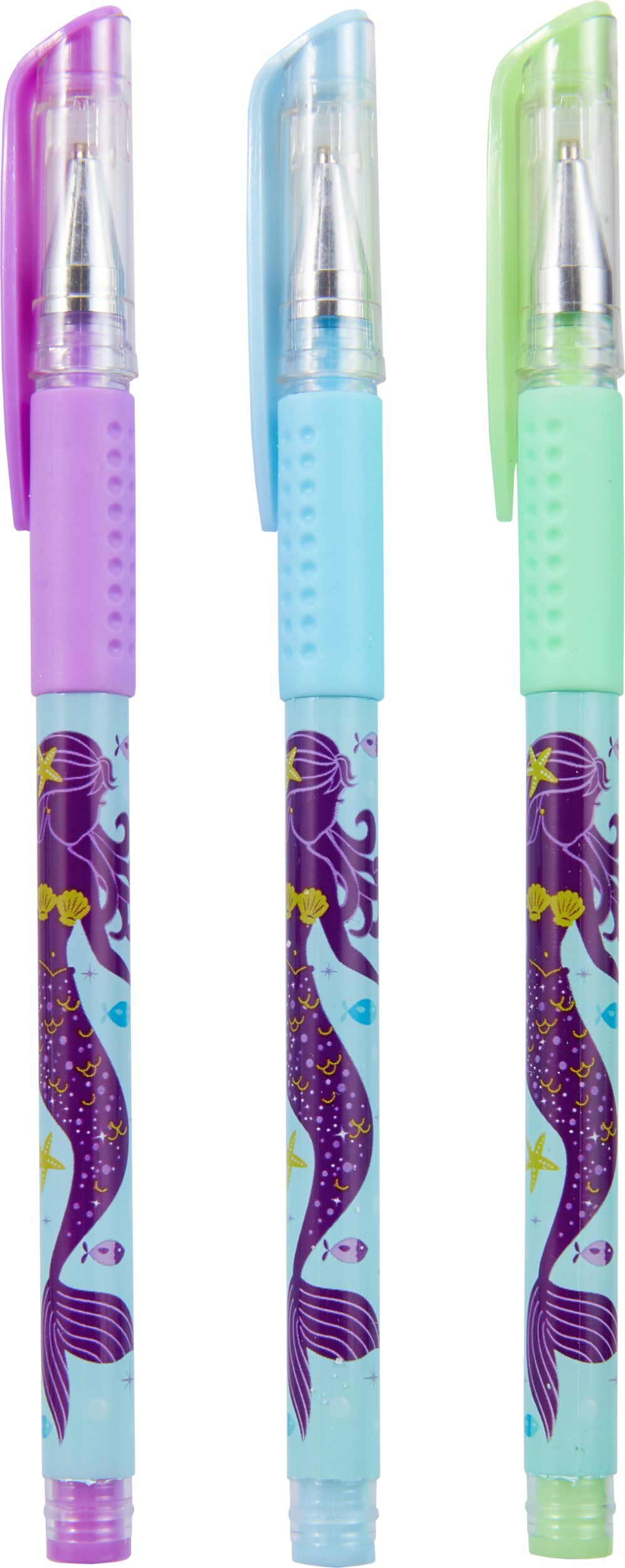 Wishful Mermaid Gel Pens for Birthday Party Favours, 10-pk Overhead_Flat