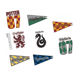 Harry Potter House Temporary Tattoos, 8-pc Overhead_Flat