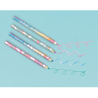 Magical Rainbow Multicolour Pencils for Birthday Party Favours, 4-pk Overhead_Flat