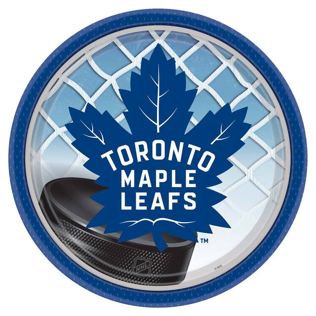 Toronto Maple Leafs Lunch Plates, 9-in, 8-pk Front_Flat