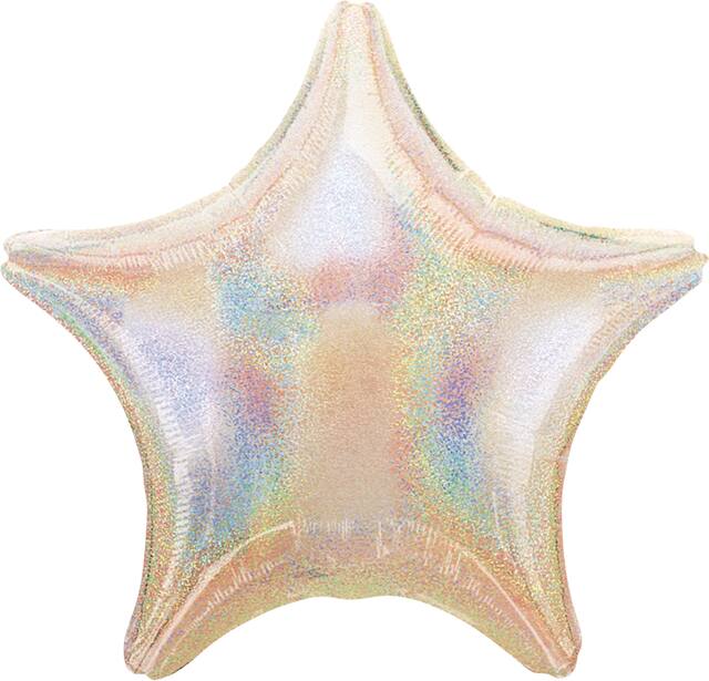 Ballon irisé étoile, 19&nbsp;po Front_Flat