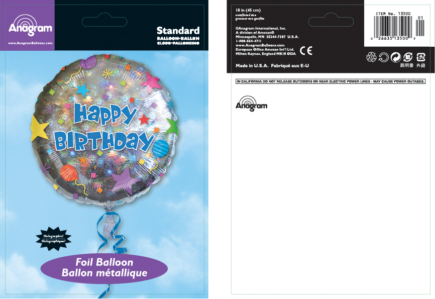 Poids pour Ballons Hélium, Etoile Bleu Ciel - Aux Feux de la Fête