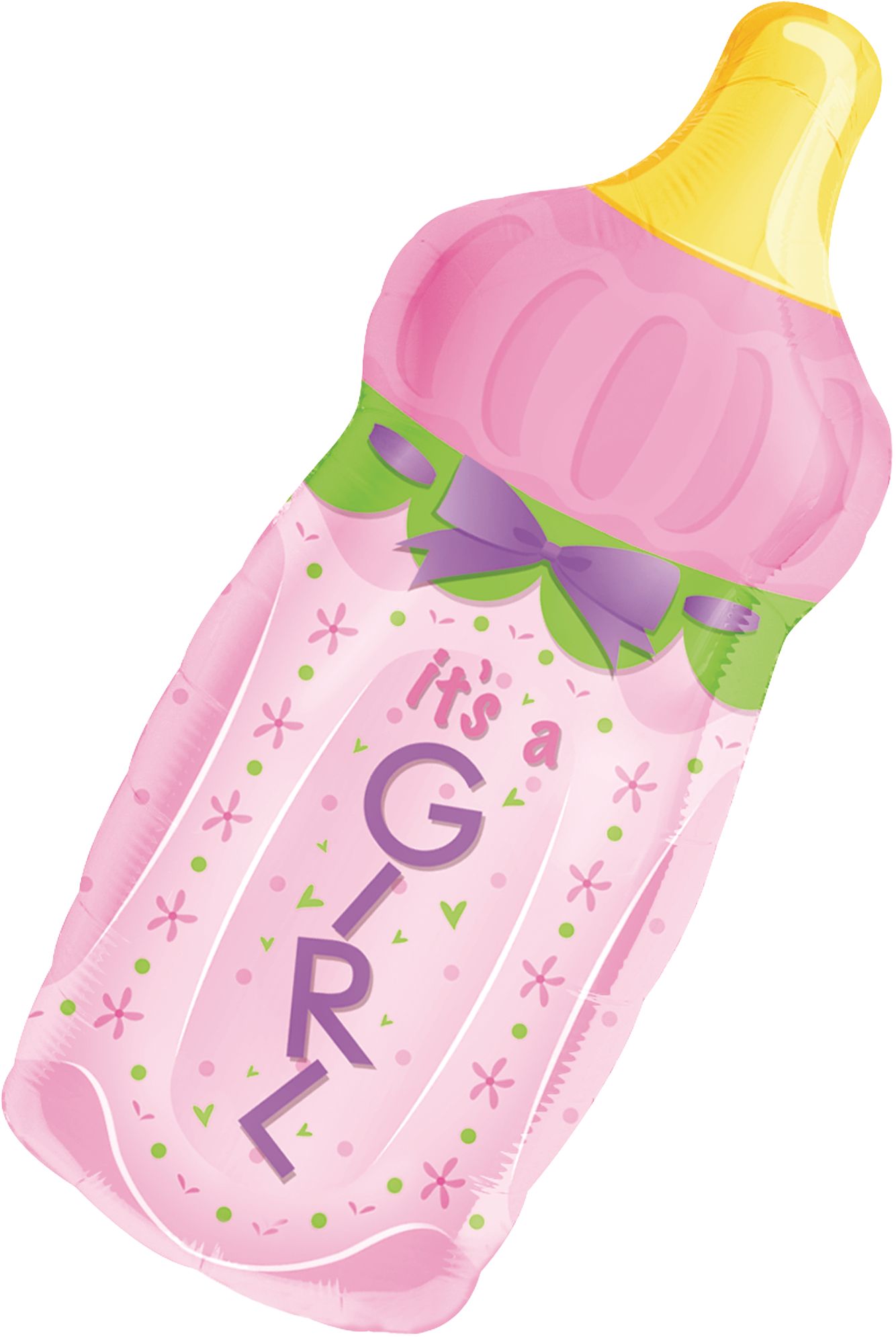 It's a Girl Baby Bottle Balloon, 31-in Front_Angled_Right