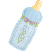 It's a Boy Baby Bottle Balloon, 31-in Front_Angled_Right
