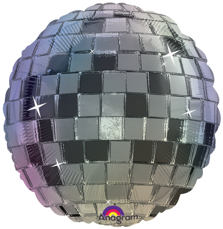 Disco Ball Foil Balloon for Dance/Birthday Party, Helium Inflation