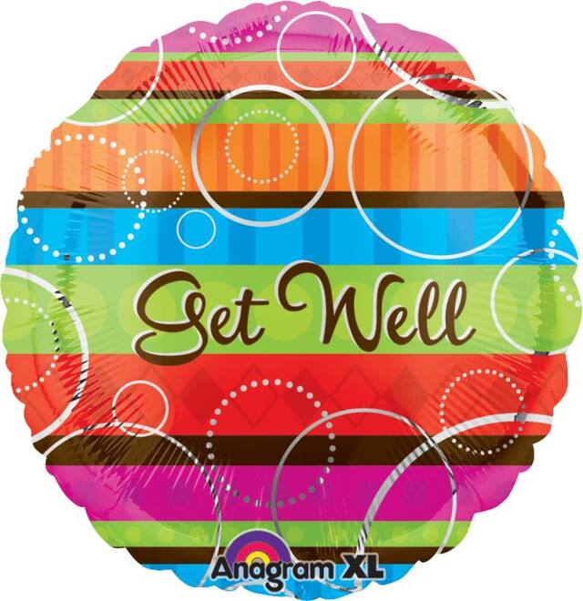 Ballon Prompt rétablissement coloré, 17 po Front_Flat