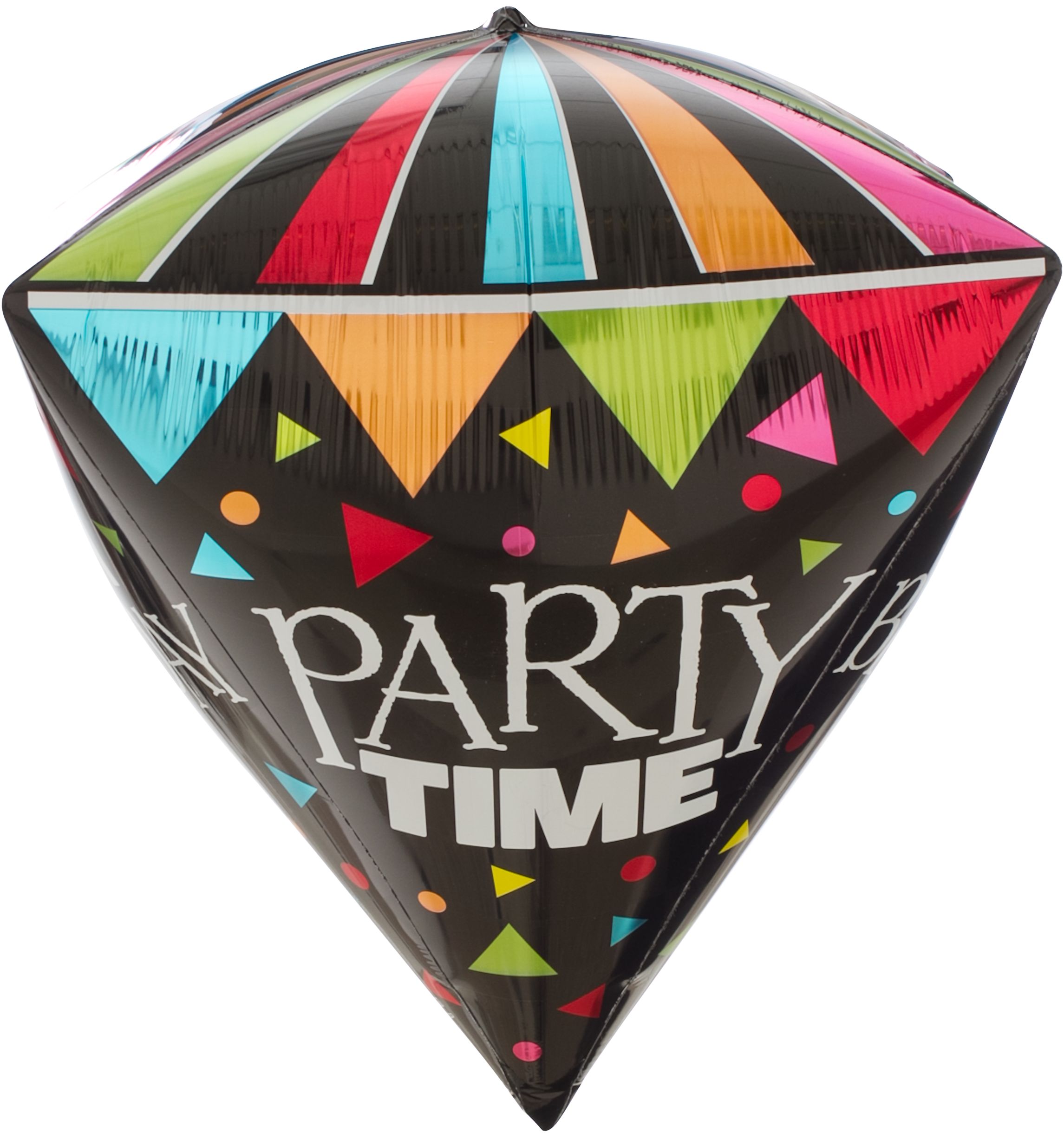 Ballon en aluminium Diamondz Party Time Birthday Party, gonflage à l’hélium compris, 17&nbsp;po Side_Right