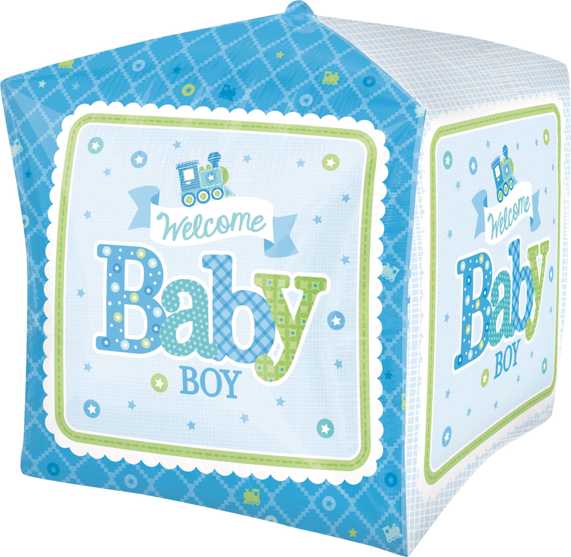 Cubez Welcome Boy Baby Foil Balloon for Baby Shower, Helium Inflation ...