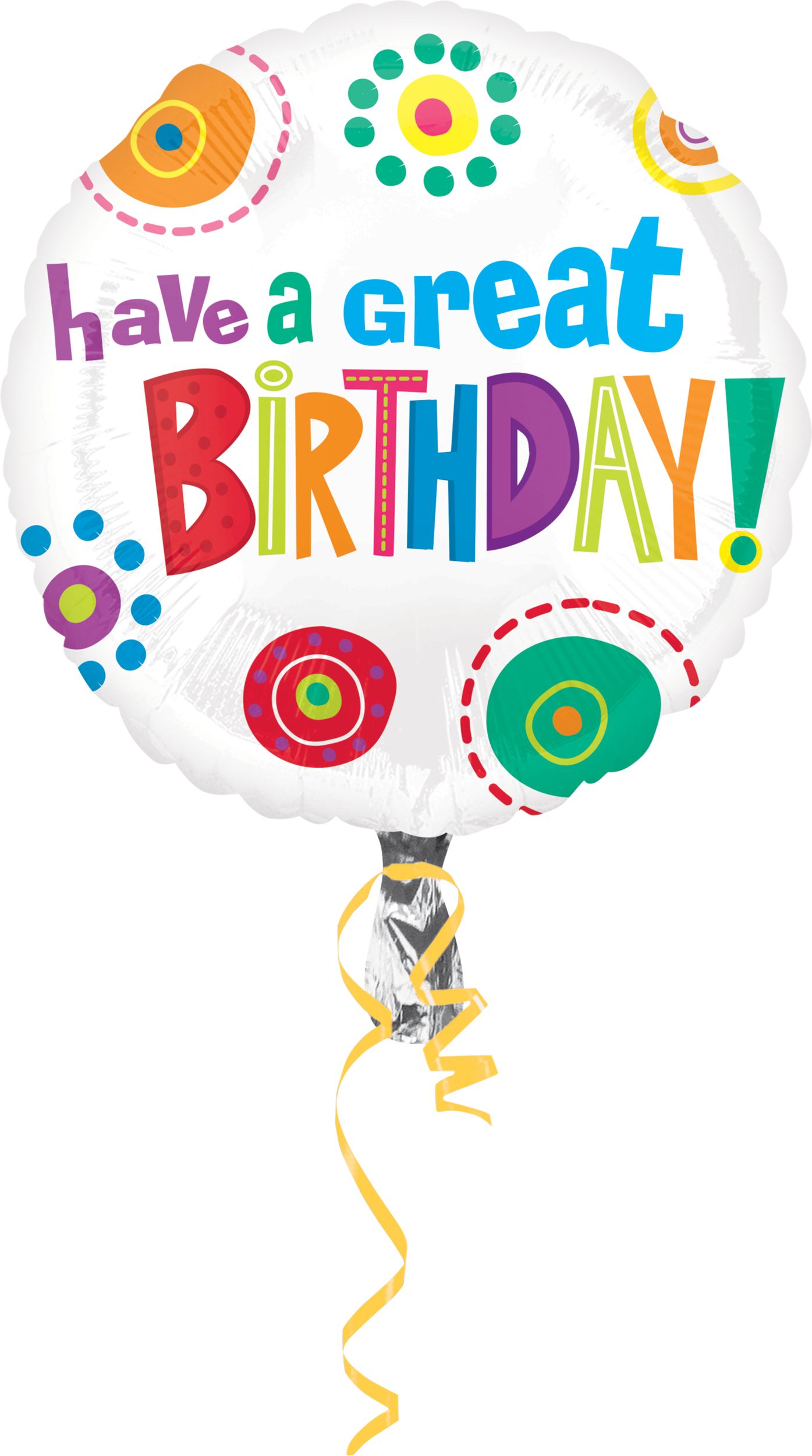 Have a Great Birthday Balloon, 16.5-in Front_Flat