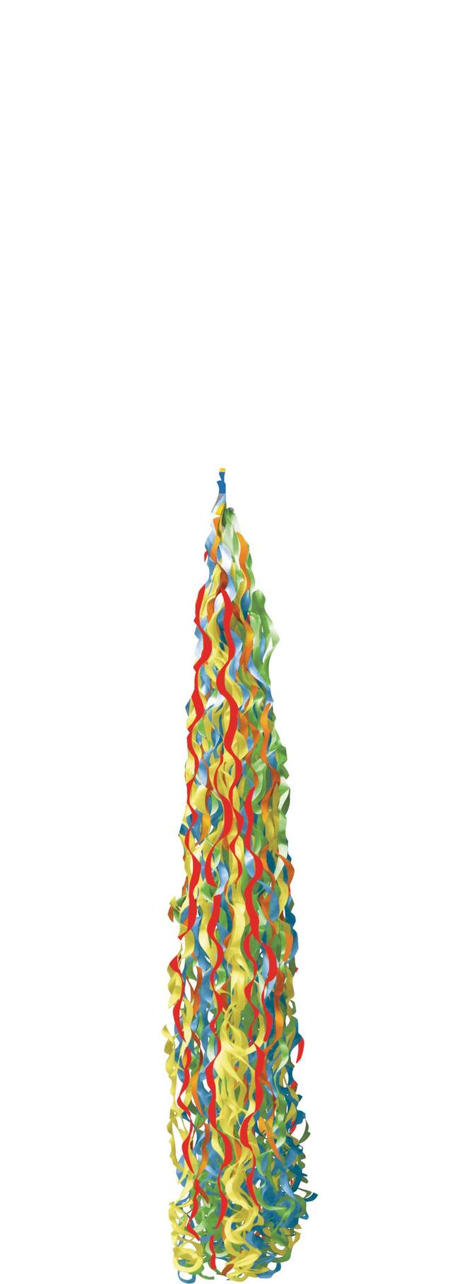 Giant Rainbow Dot Happy Birthday Balloon with Tail, 36-in Front_Flat