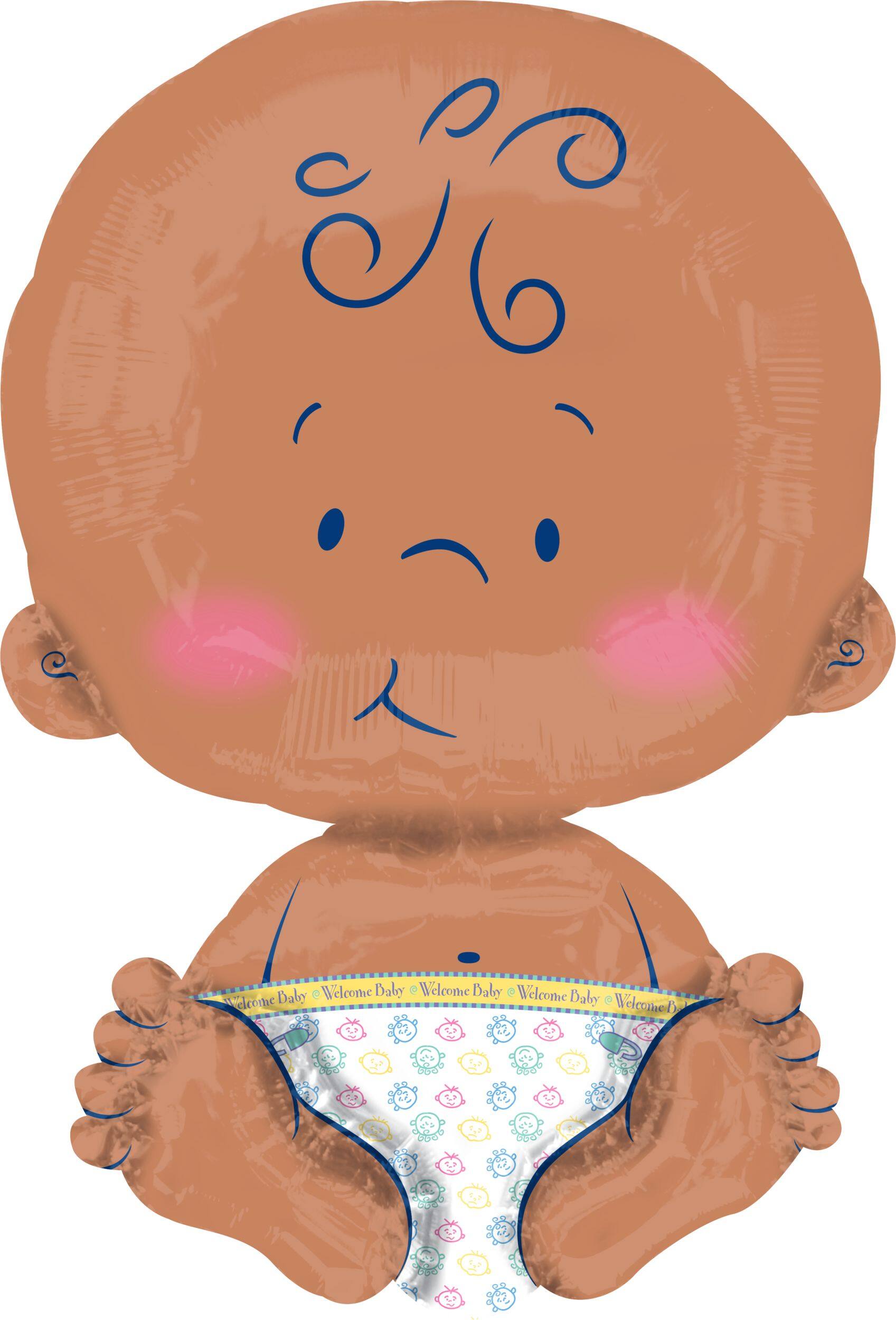 Celebrate Baby Foil Balloon, Helium Inflation Included, 16-in x 24-in Front_Flat
