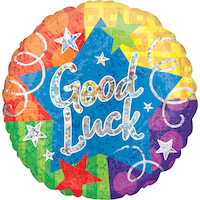 Giant Good Luck Foil Balloon, Helium Inflation Included, 28-in Front_Flat