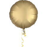 Ballon rond en aluminium satiné, choix de couleurs, 17 po, gonflement à l'hélium et ruban inclus, pour anniversaire/occasion spéciale Front_Flat