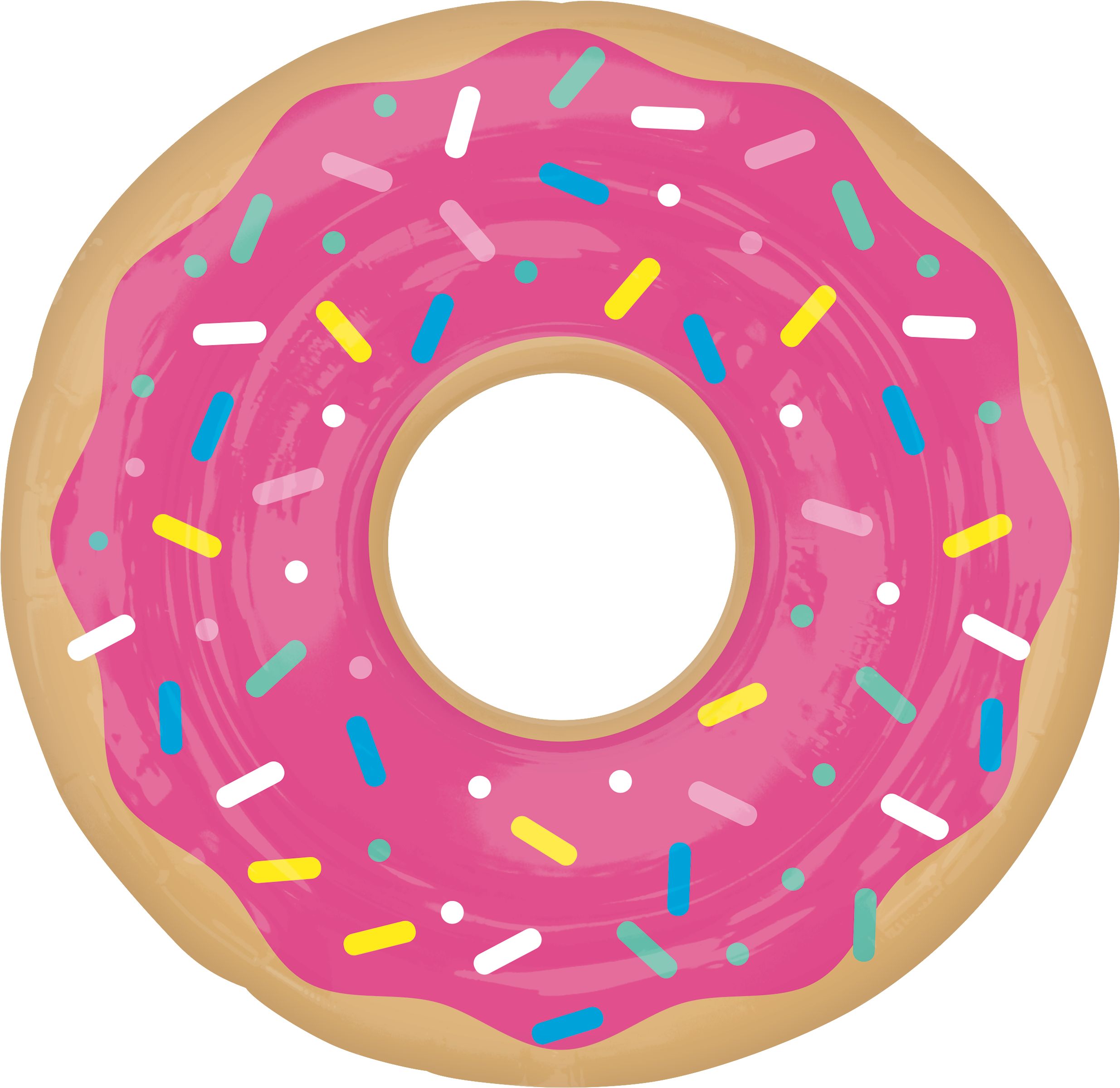 Giant Happy Donut Balloon Front_Flat