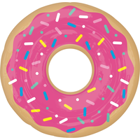 Ballon Happy Donut Géant Front_Flat