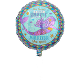 Prismatic Wishful Mermaid Balloon, 17.5-in Front_Flat