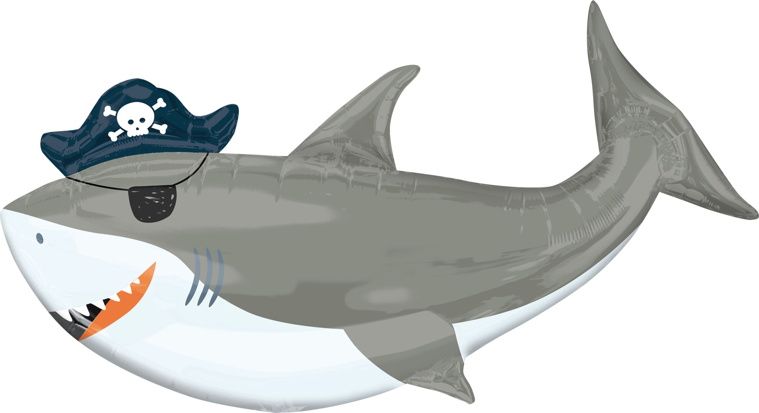 Ballon en forme de requin pirate, 41 po Front_Flat