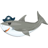 Pirate Shark Balloon, 41-in Front_Flat