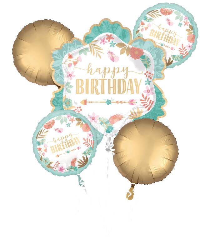 Little Lumberjack Birthday Balloon Bouquet, 5-pc Front_Flat