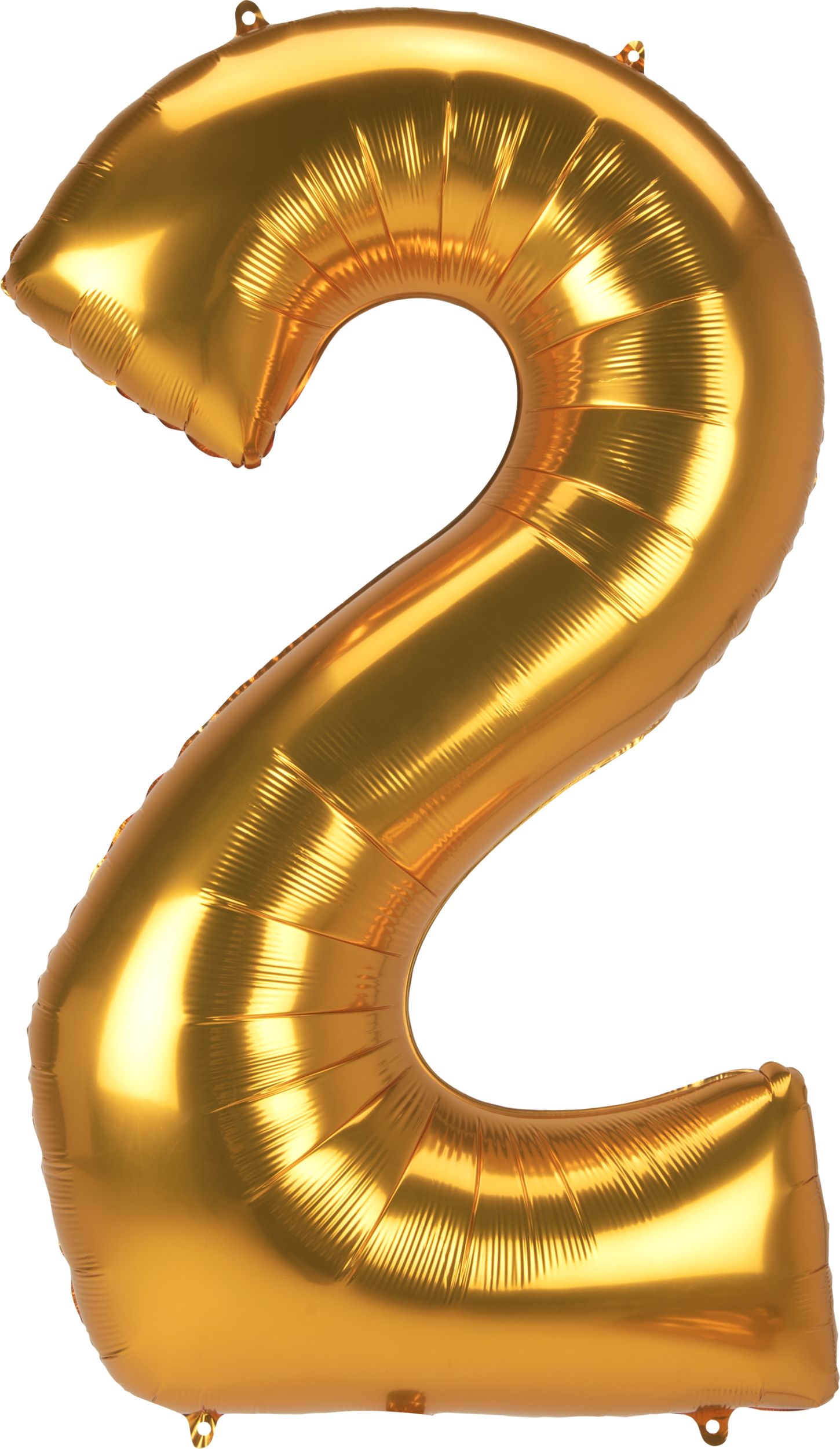 0-9 Numbers Satin Foil Balloon, Gold, 50-in, Helium Inflation & Ribbon ...