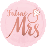 "She Said Yes" Round Satin Foil Balloon, Pink, 17-in, Helium Inflation & Ribbon Included for Engagement/Wedding Front_Flat