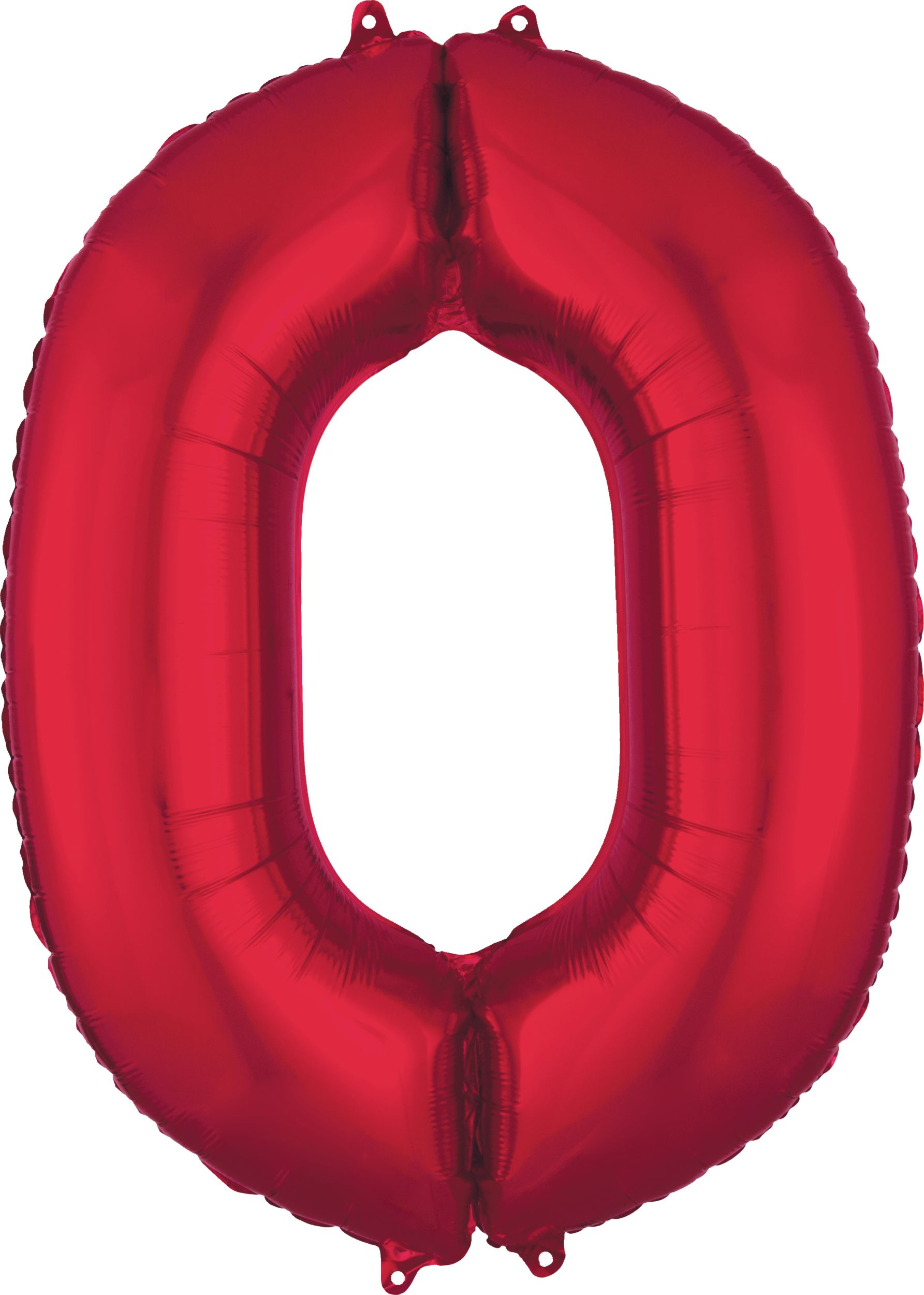 Ballon En Aluminium Satiné Chiffres 0 à 9 Rouge 34 Po Ruban Et